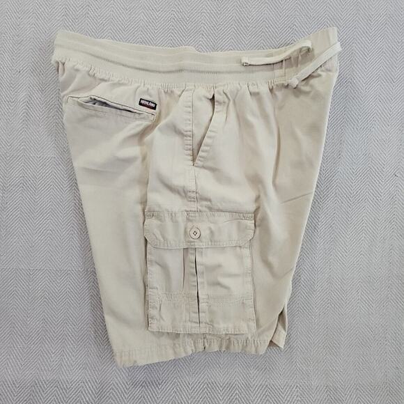 Highland Originals Men's Size XL Tan Cargo Shorts Drawstring 6 Pockets 8" Inseam - Picture 8 of 11